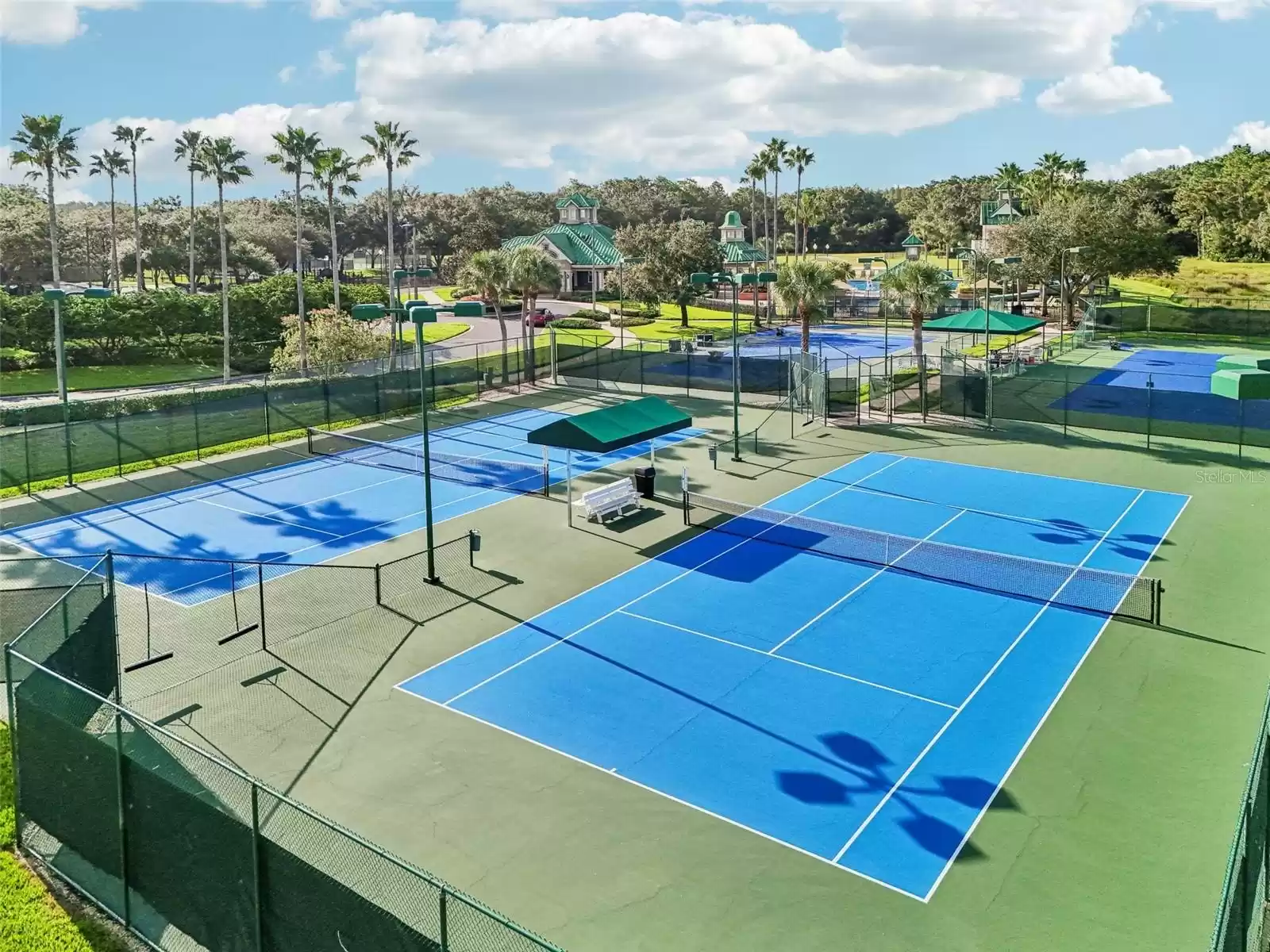 Community Clud - aerial view of tennis courts