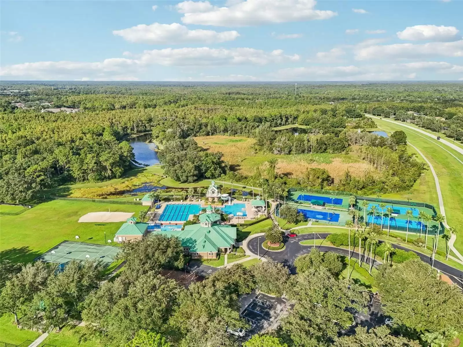 Aerial view of the Community Club