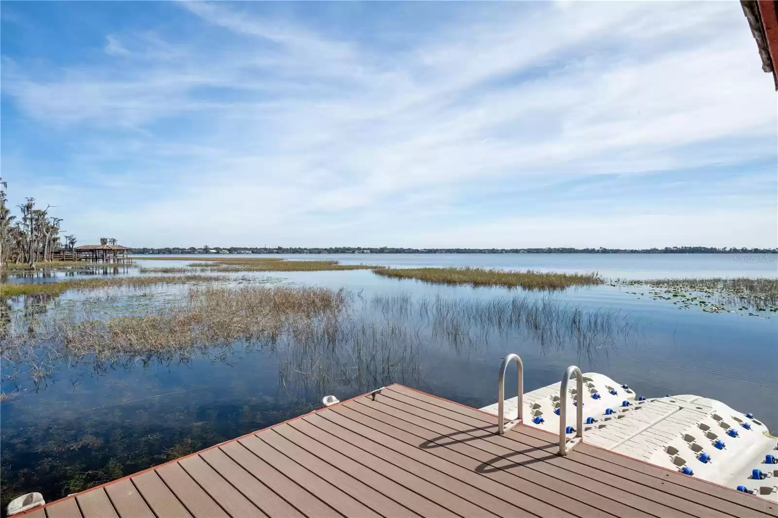 View of Lake Tibet Butler from the covered Boathouse Deck