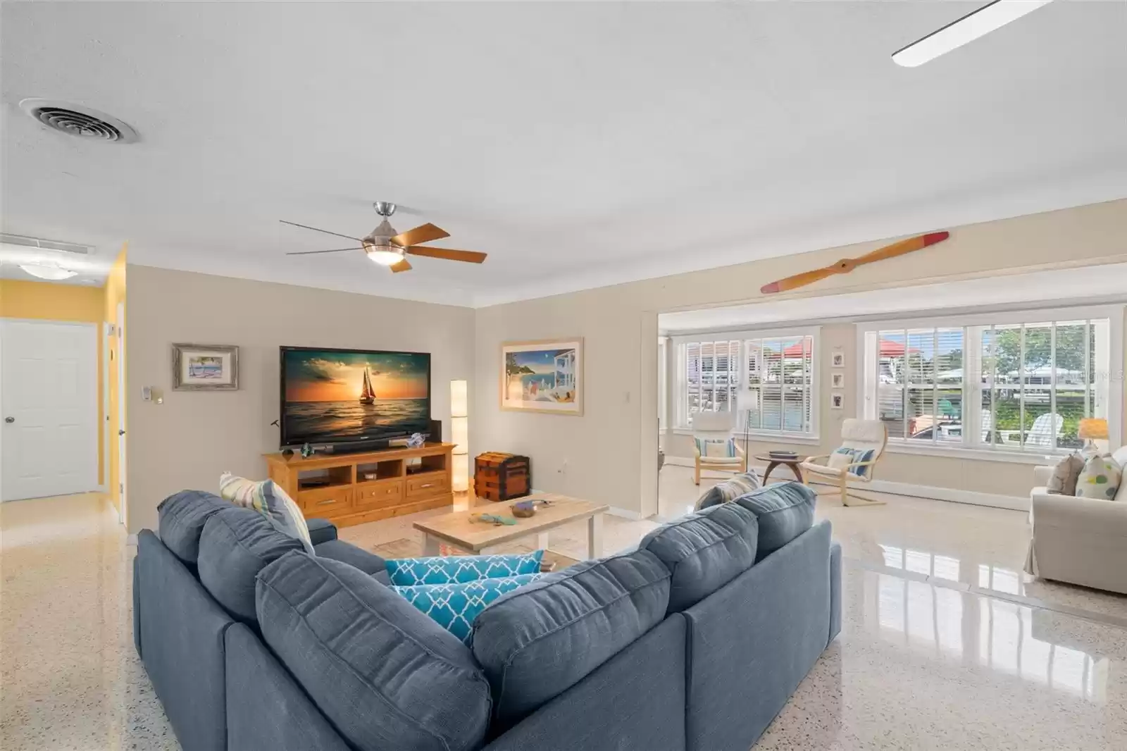 Living Room with Water Views