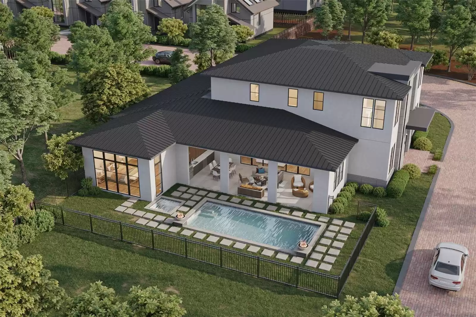 698 N. New York rear/pool rendering