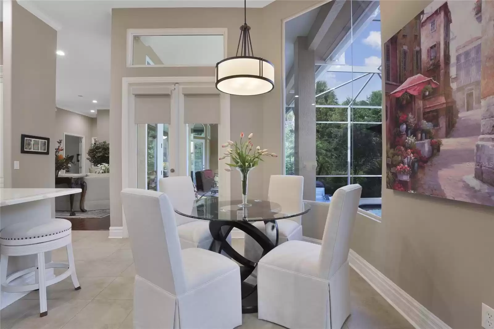 Kitchen Nook with Beveled Glass