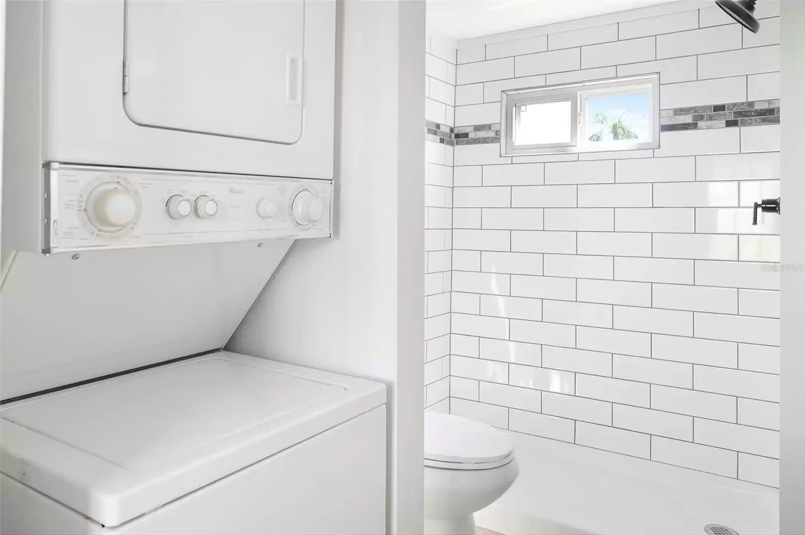 Laundry in bathroom