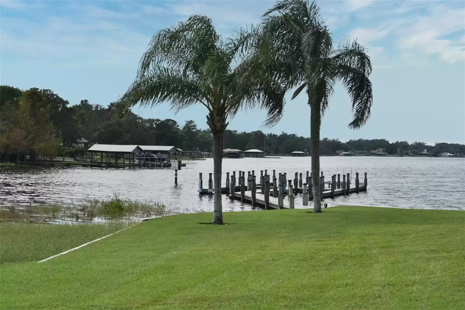 Community Boat Dock. Boat slips are individually owned and sometimes available for rent from the slip owner. Interested parties should check availability.