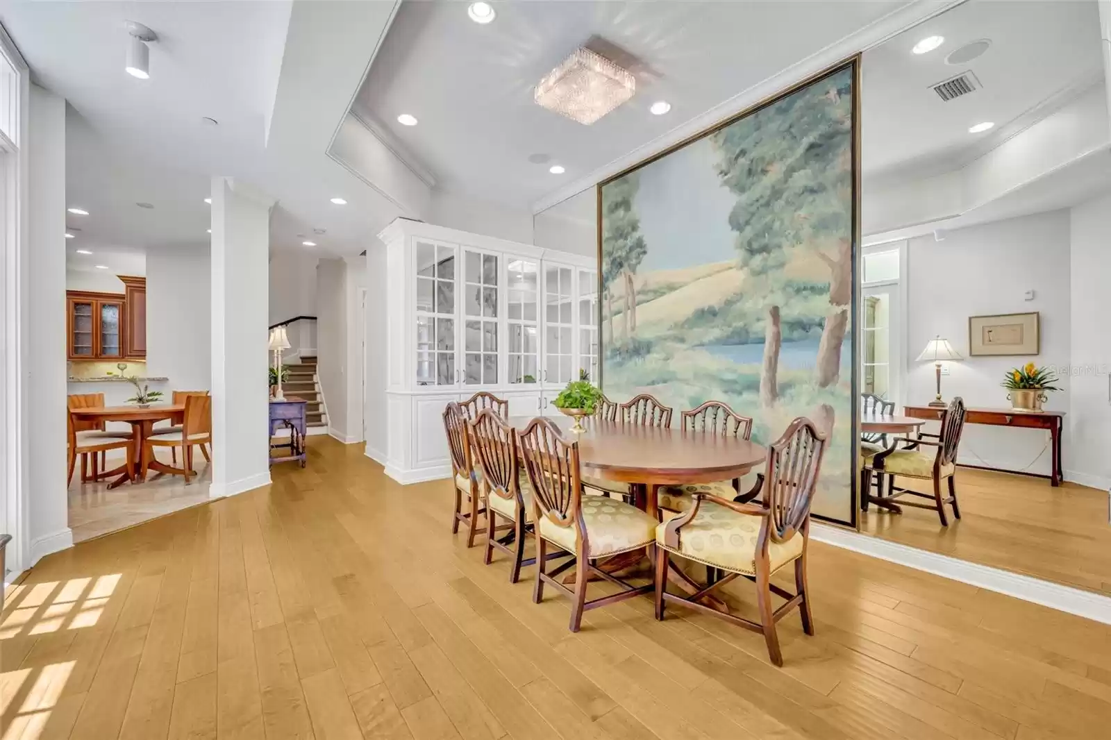 High ceilings make the townhome airy and luxurious