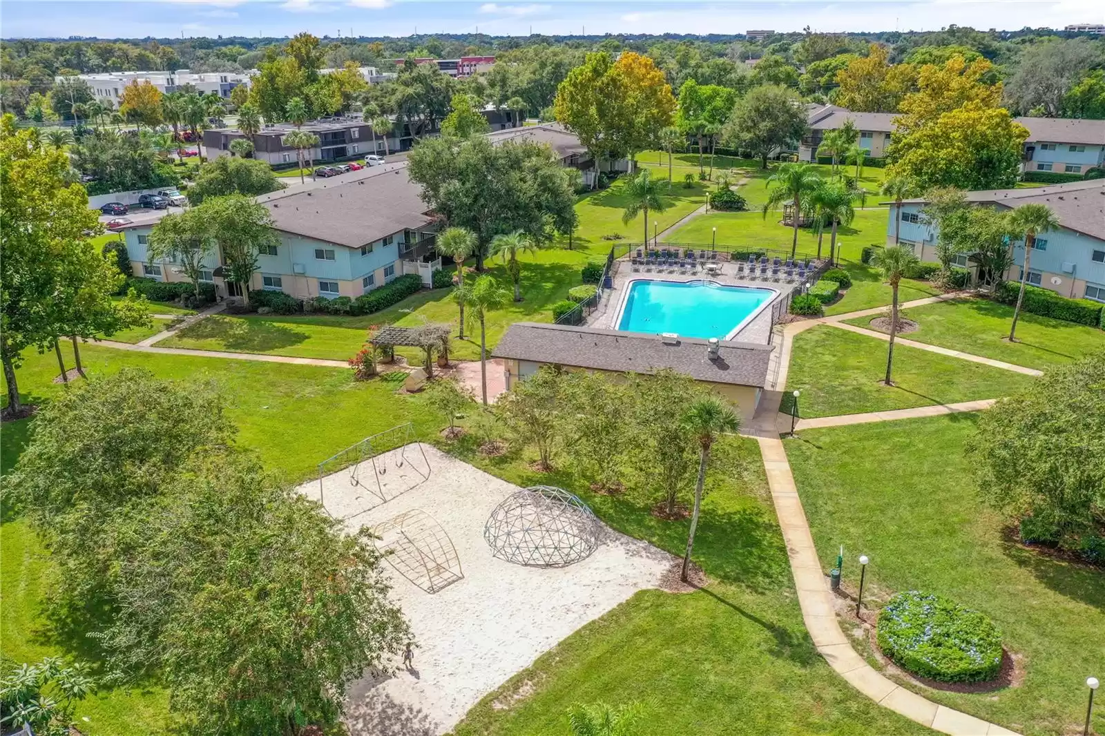 Aerial Playground/Pool/Garden