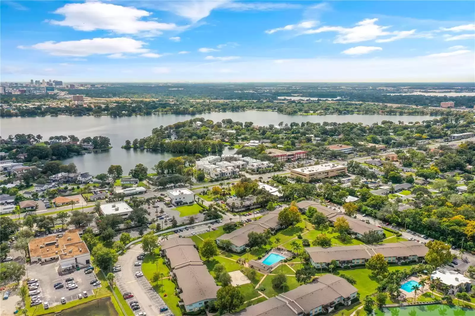 Aerial View of Winter Park from Waterfall Cove