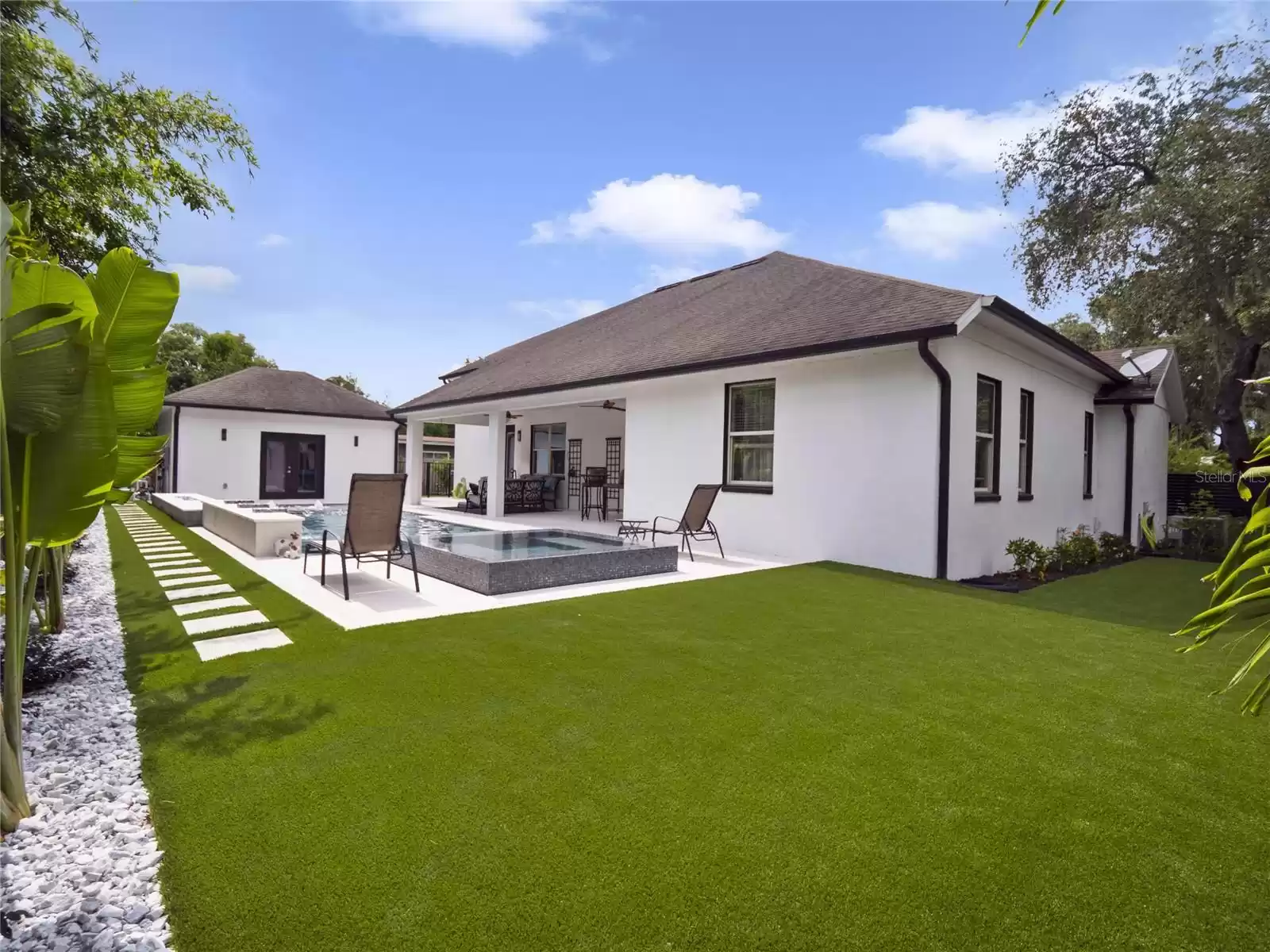 Pool and back porch.