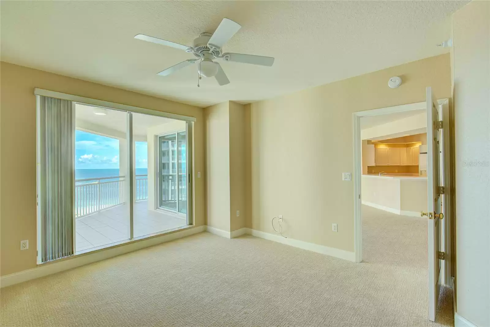 Closer view of the balcony as it wraps around to the Living Room from the master bedroom.