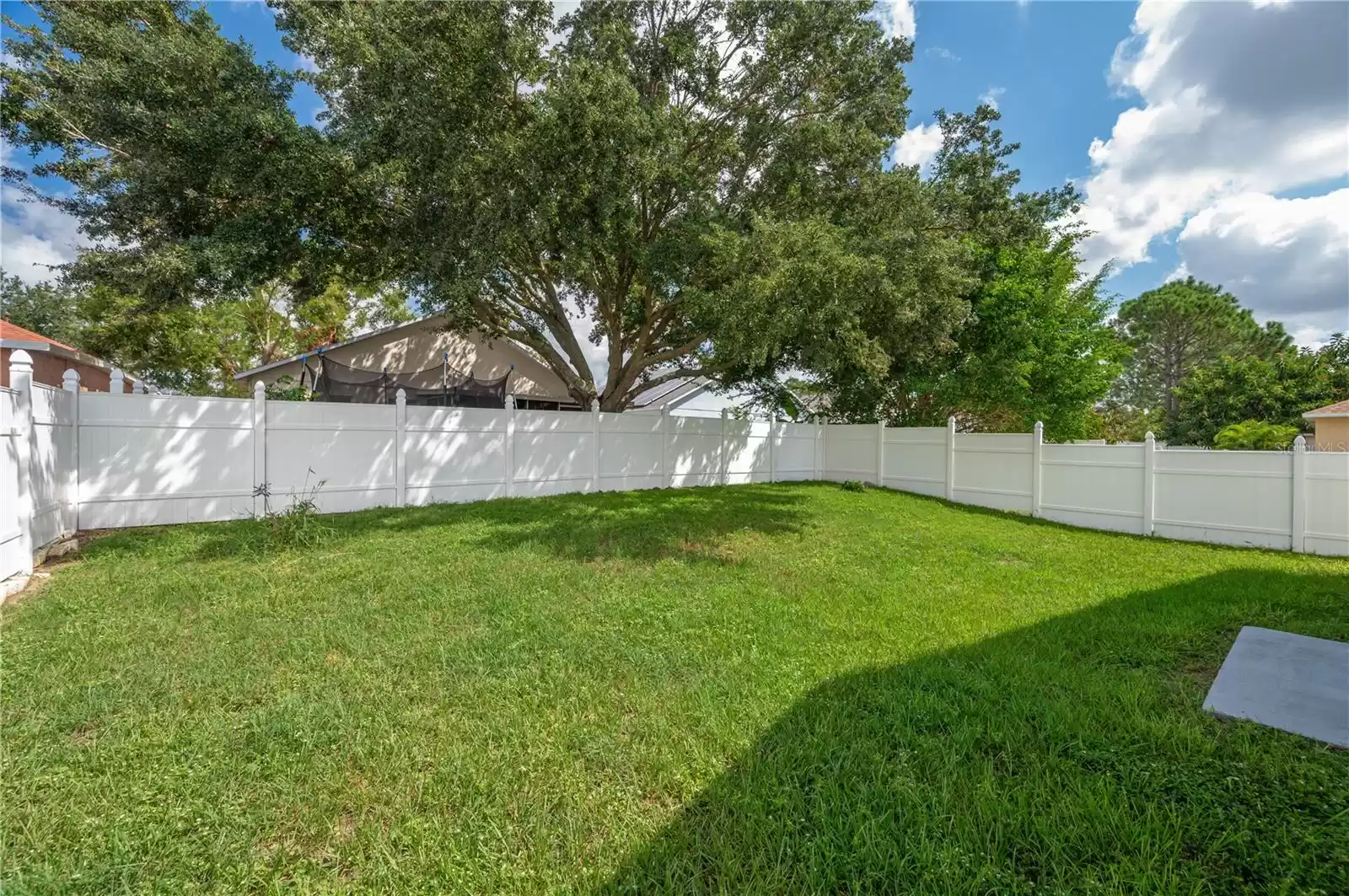 Fenced back yard