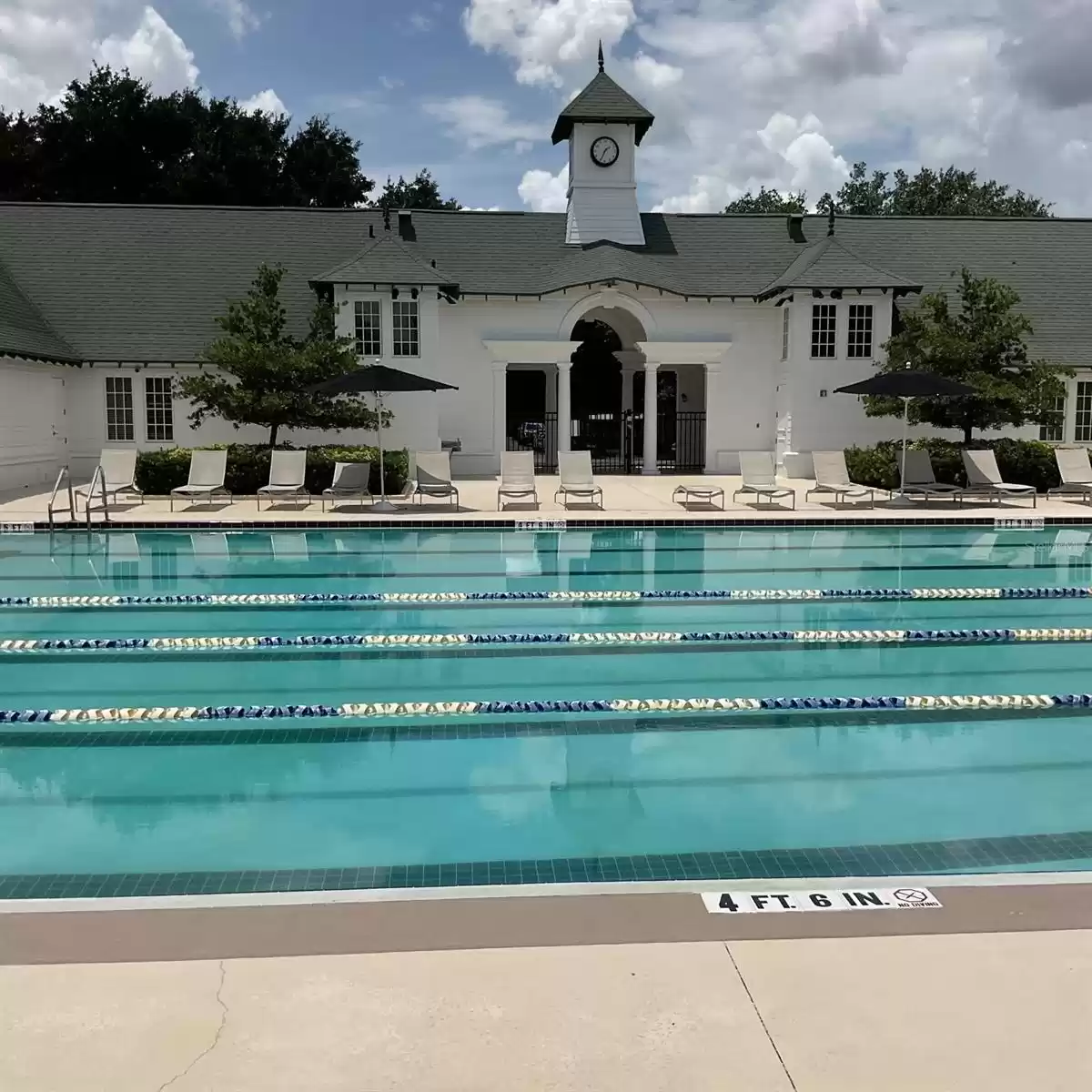 Community pool across the street next to park