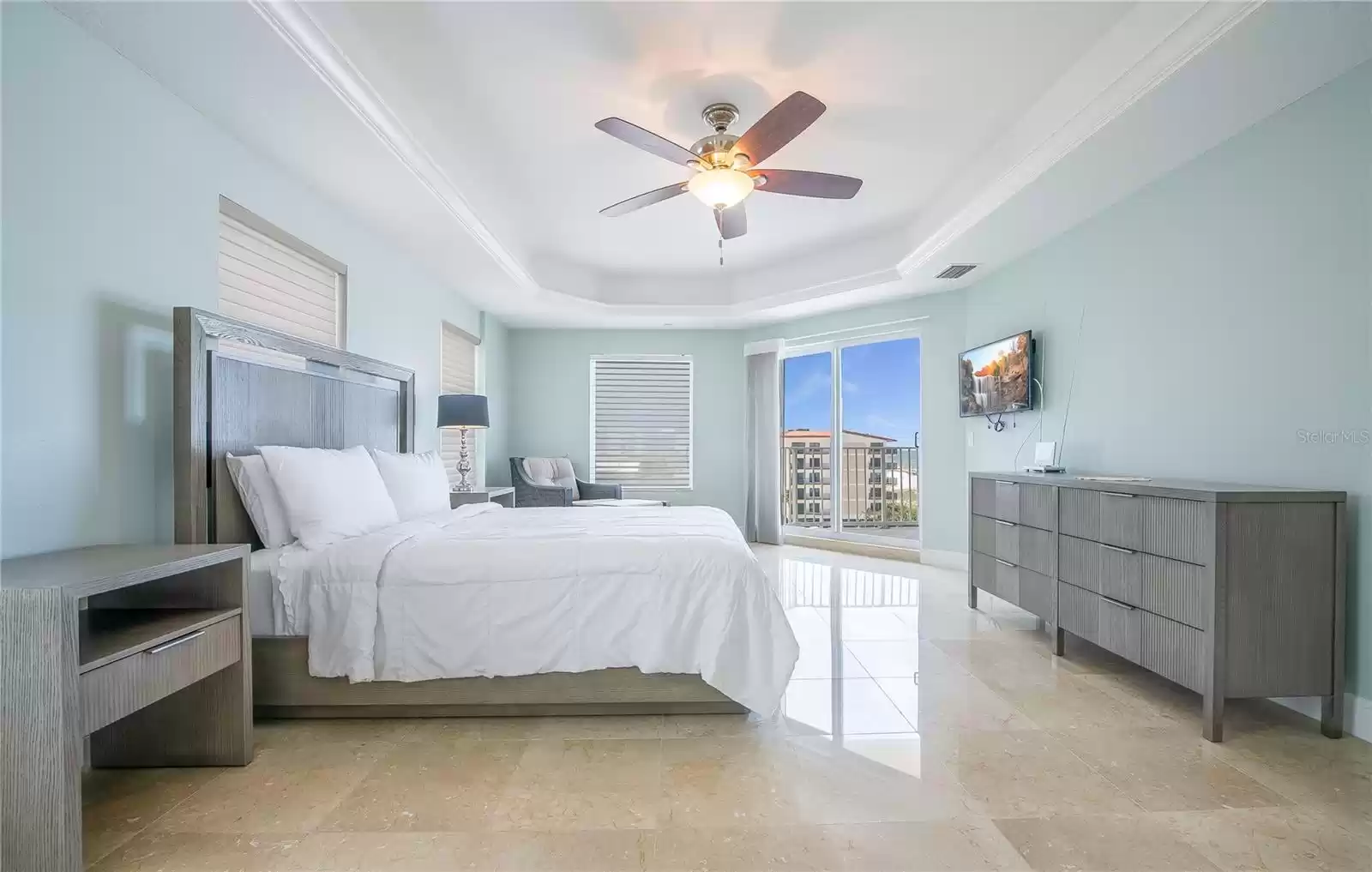 Master Bedroom With Balcony Access