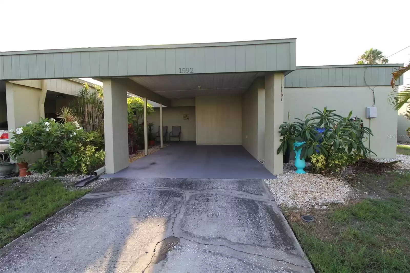 Rear, carport entrance