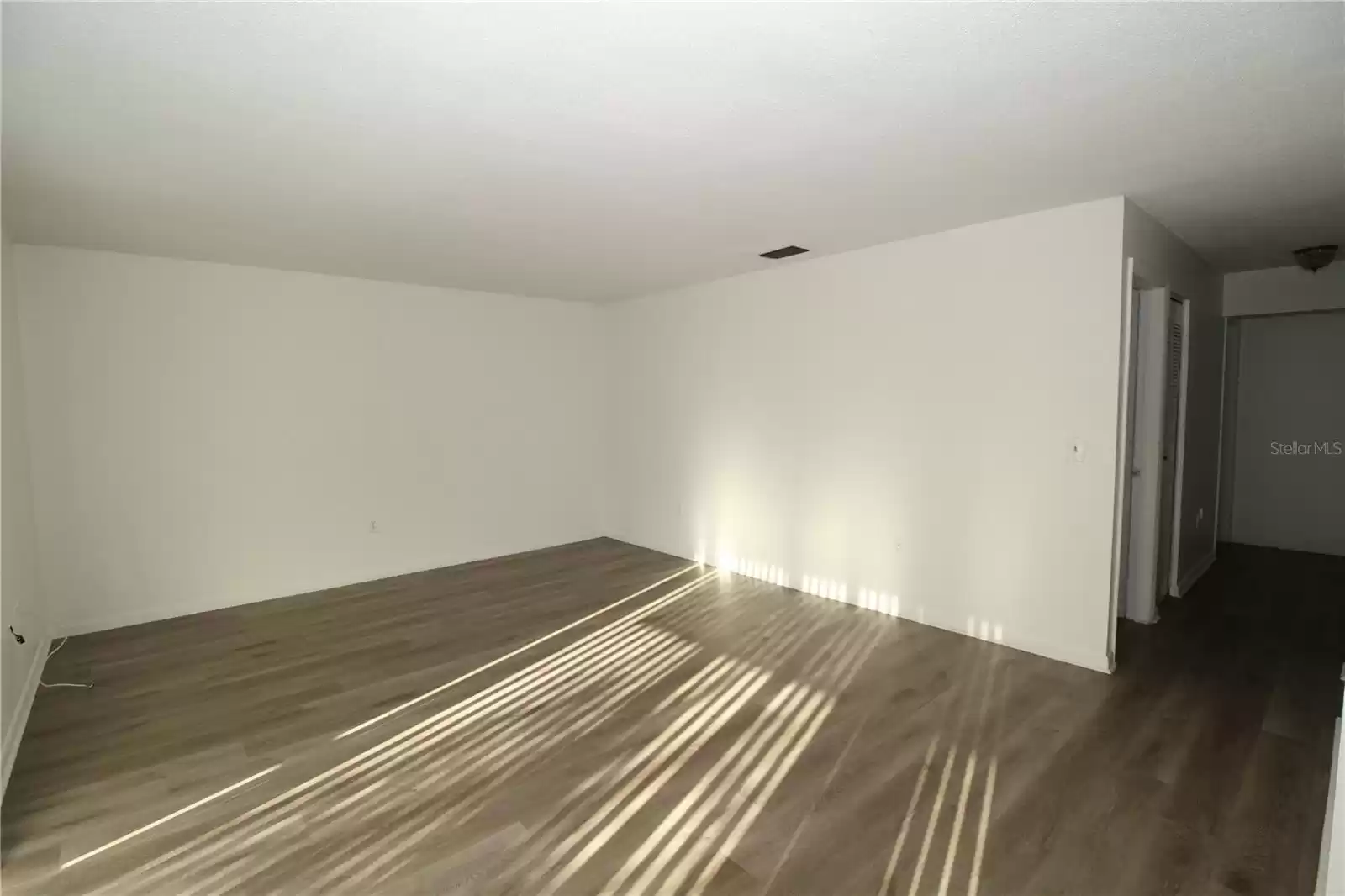 Spacious living area, beautiful Luxury Vinyl Plank flooring.