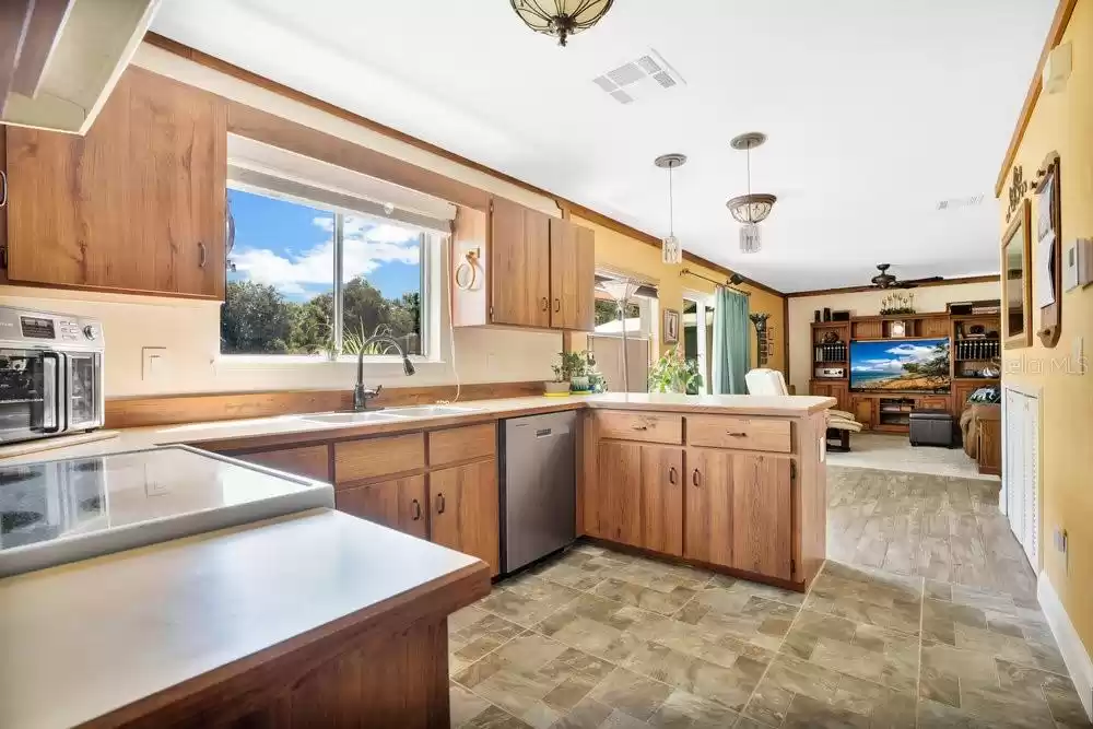 Kitchen and Family Room View