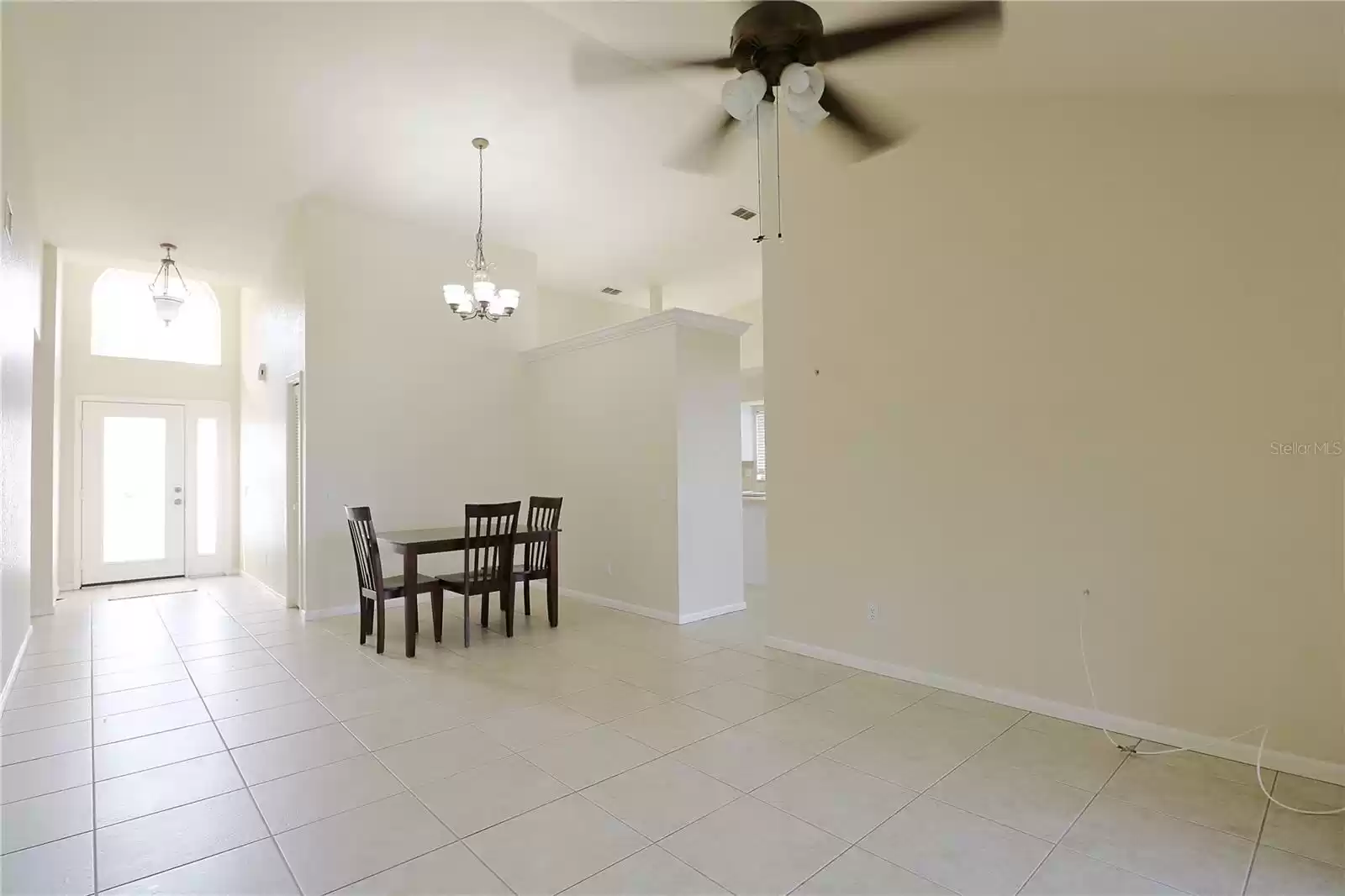 Open concept living and dining room