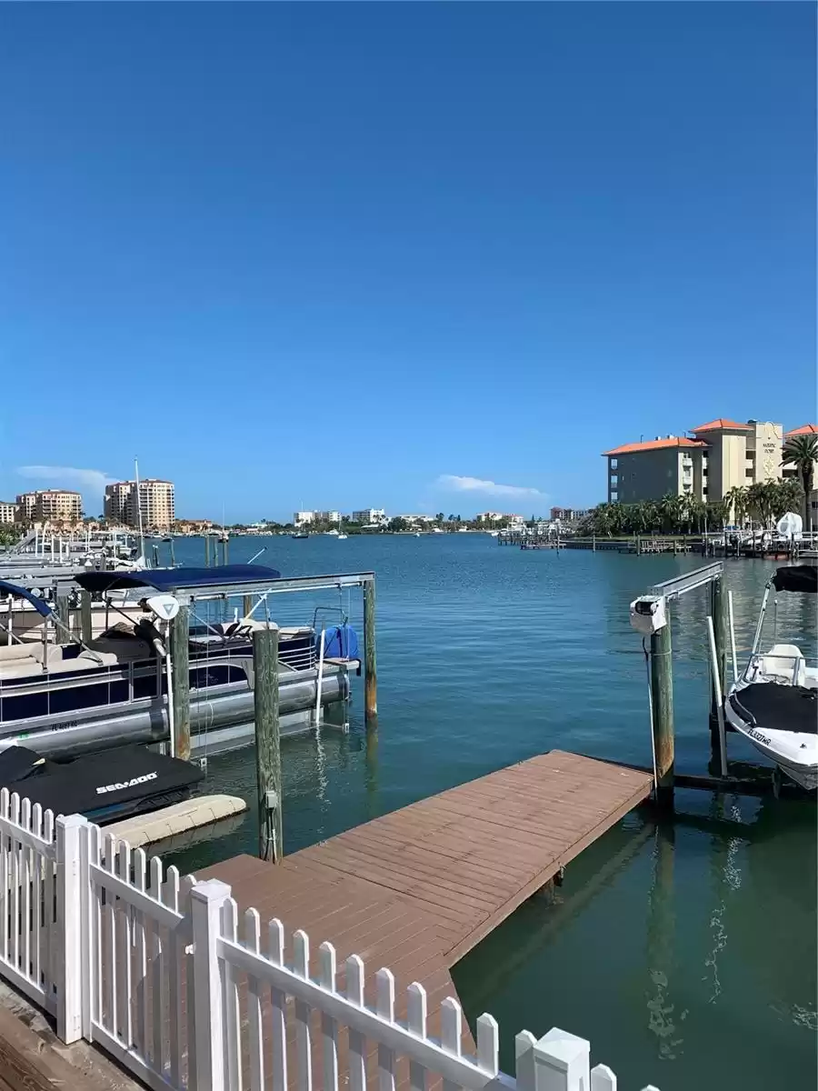 THE DOCK THAT LEADS OUT OT THE GULF.