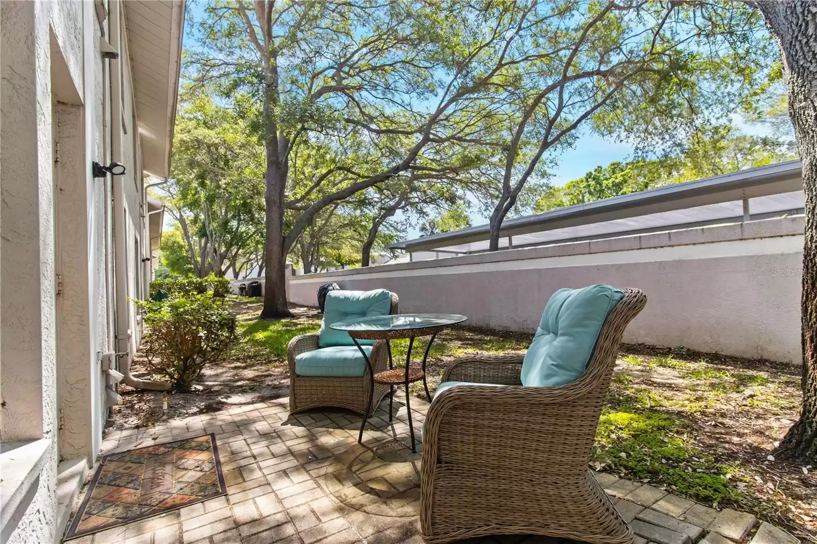 Private back patio