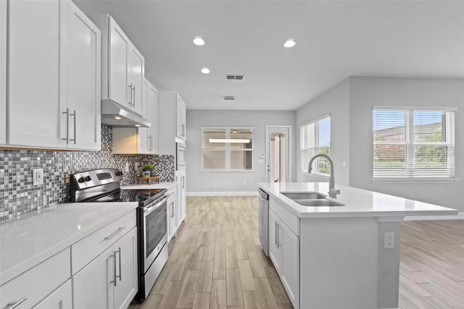 Open Concept Kitchen and Dining.