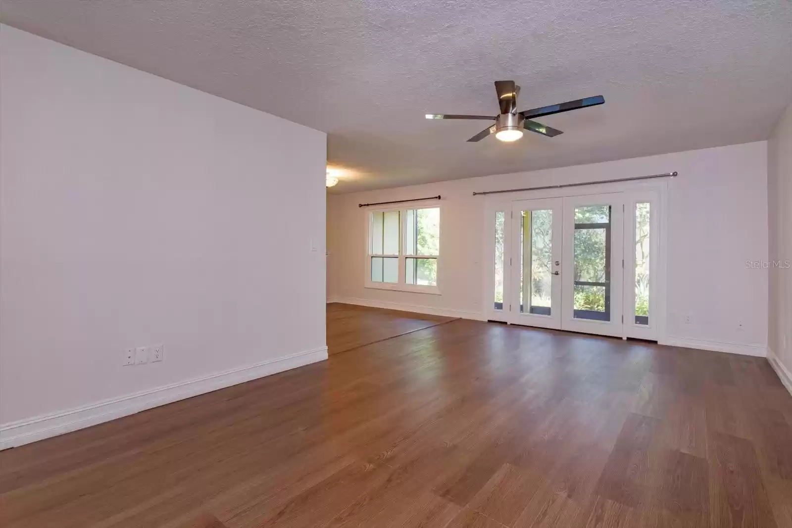 view to living room and lots of natural light