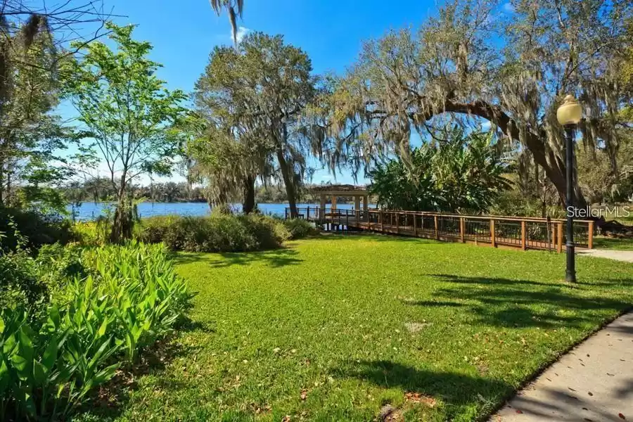 Boardwalk to lake