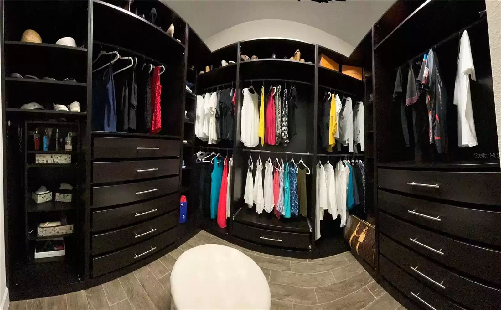 Entire view of Master closet panorama view