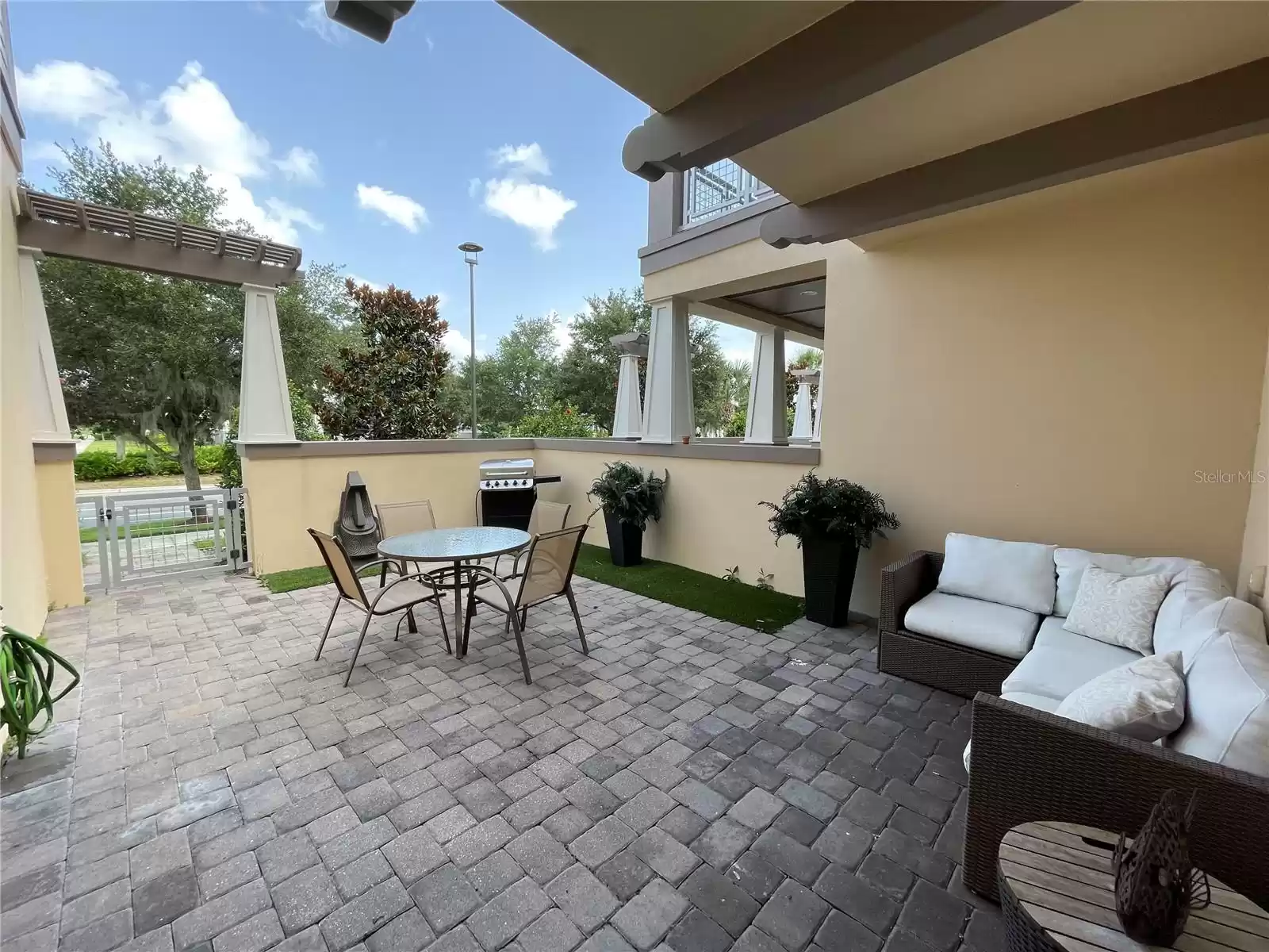 Courtyard view from entry door