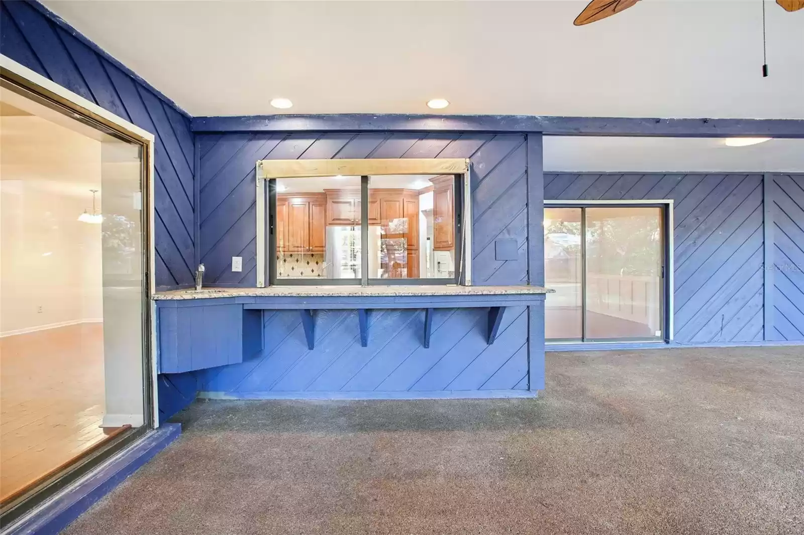 Rear porch looking into kitchen