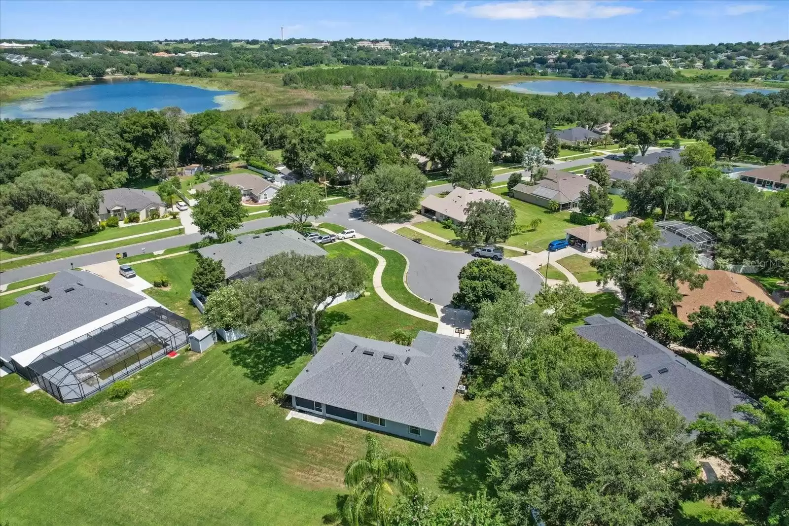 Aerial view of the property