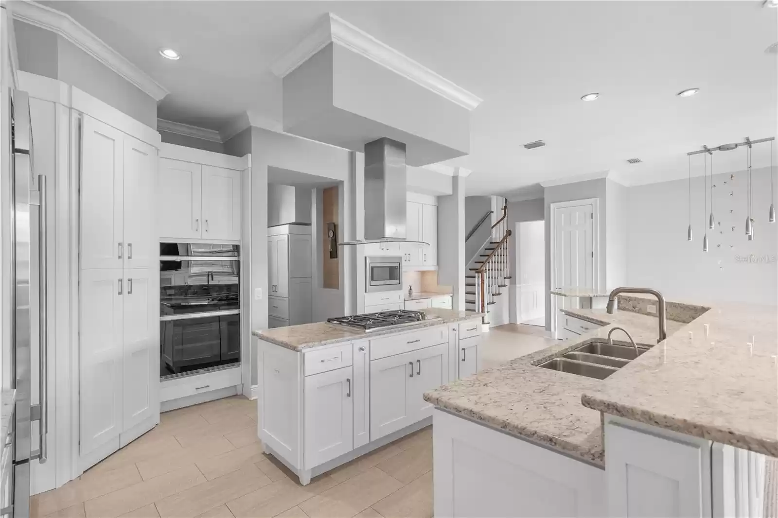 Remodeled kitchen is stunning - clean lines and very open!