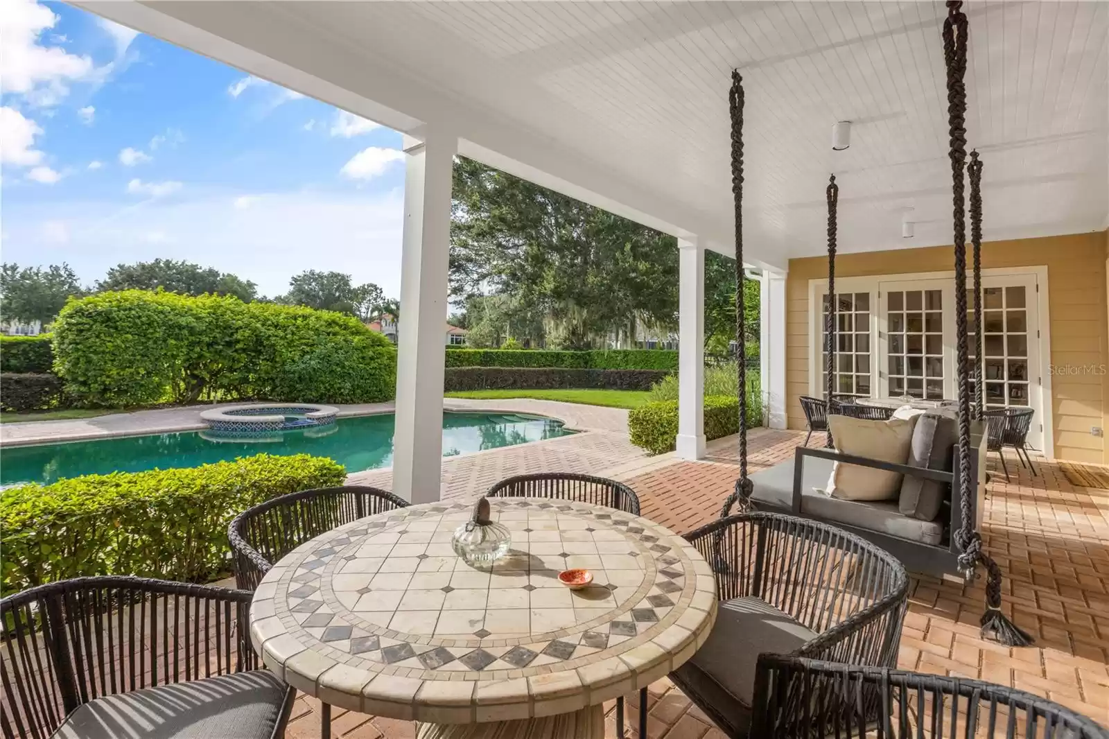 Amazing covered patio and fully fenced yard