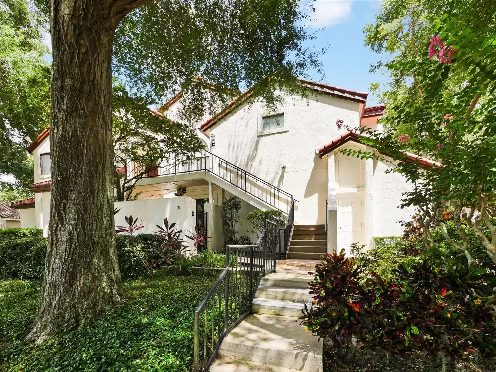 Front of condo, walkway