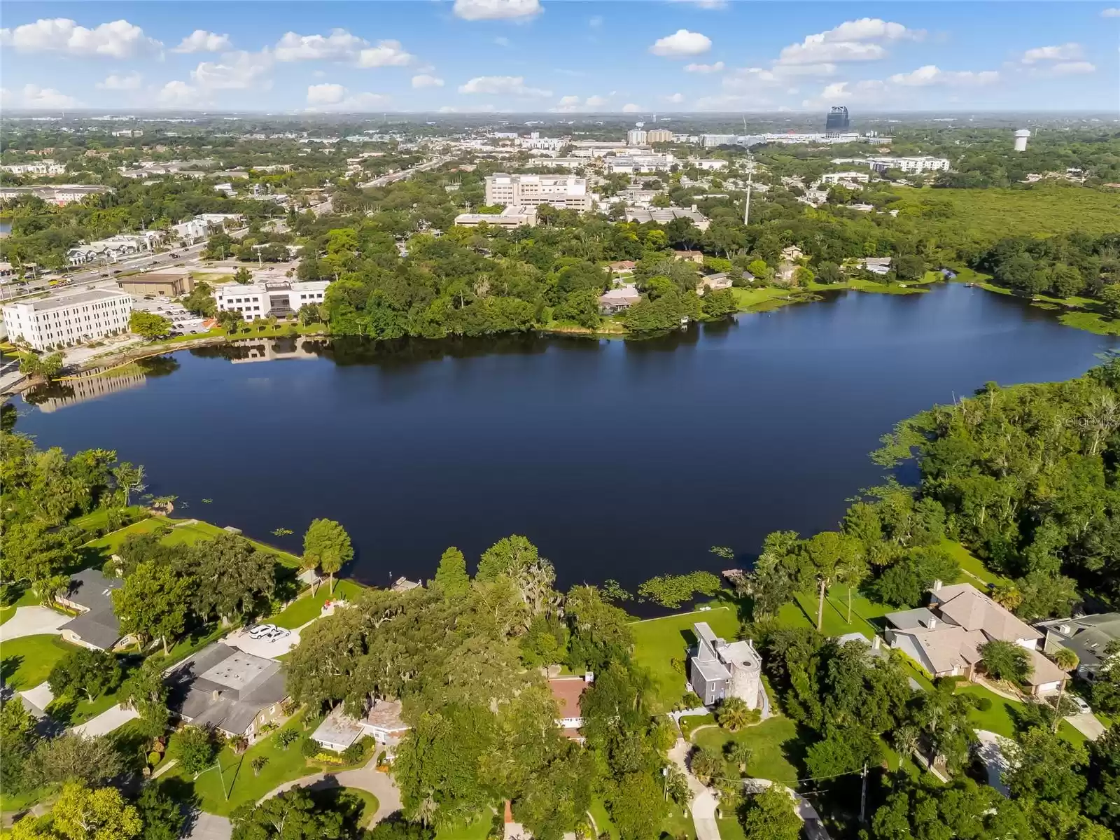 Aerial View from The Property to the Lake