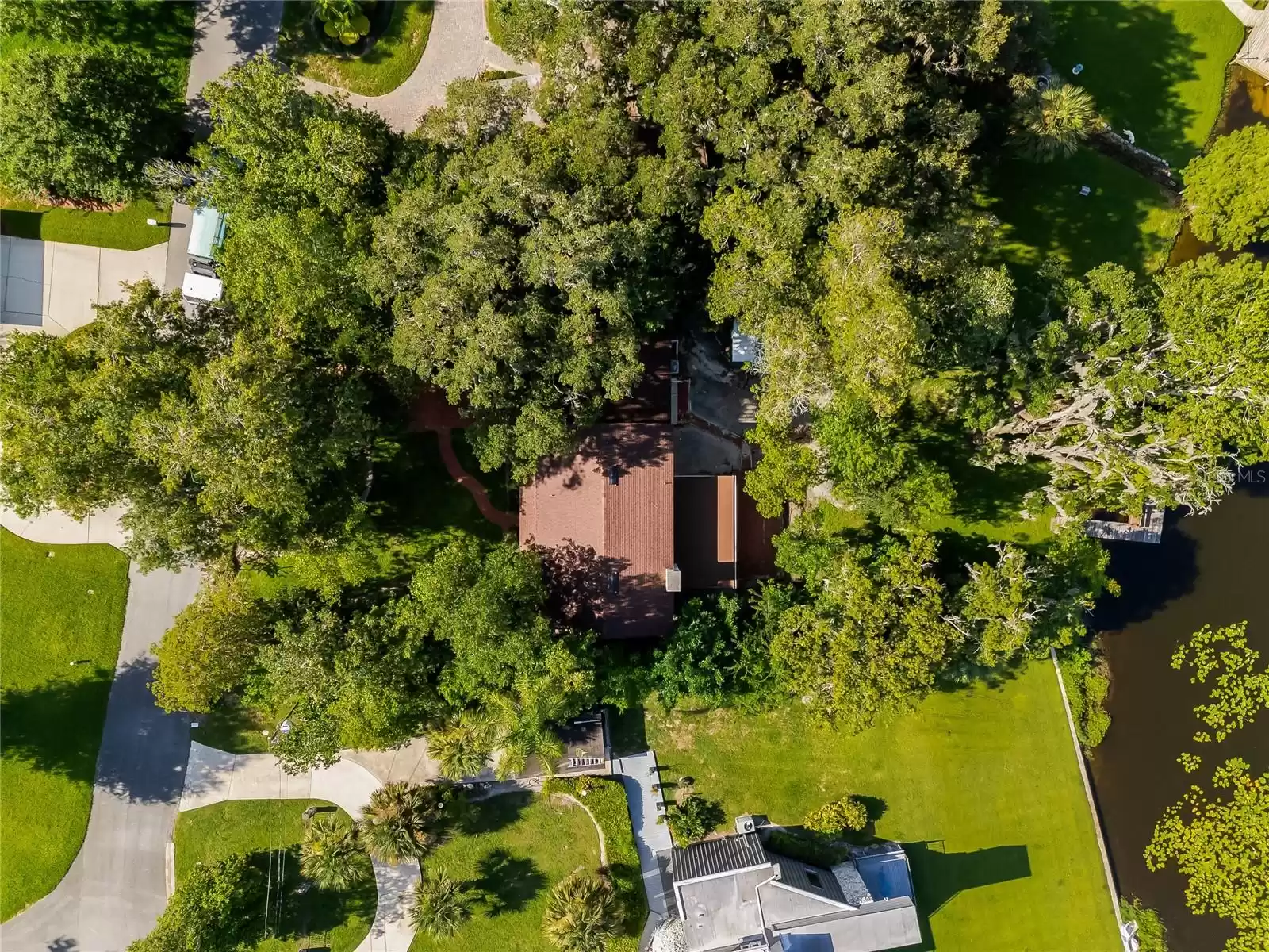 Aerial of the Property (Left is front, right side is the lake)