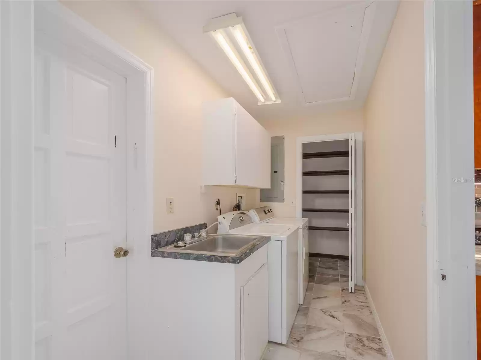 Indoor laundry room.