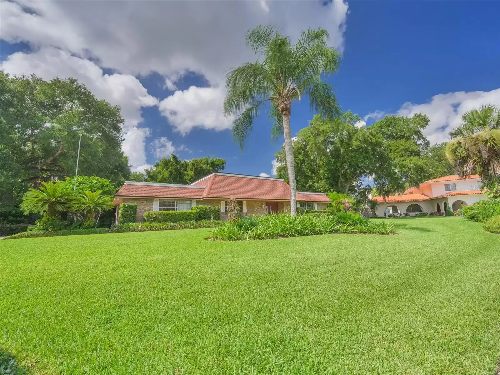 Lush front lawn.