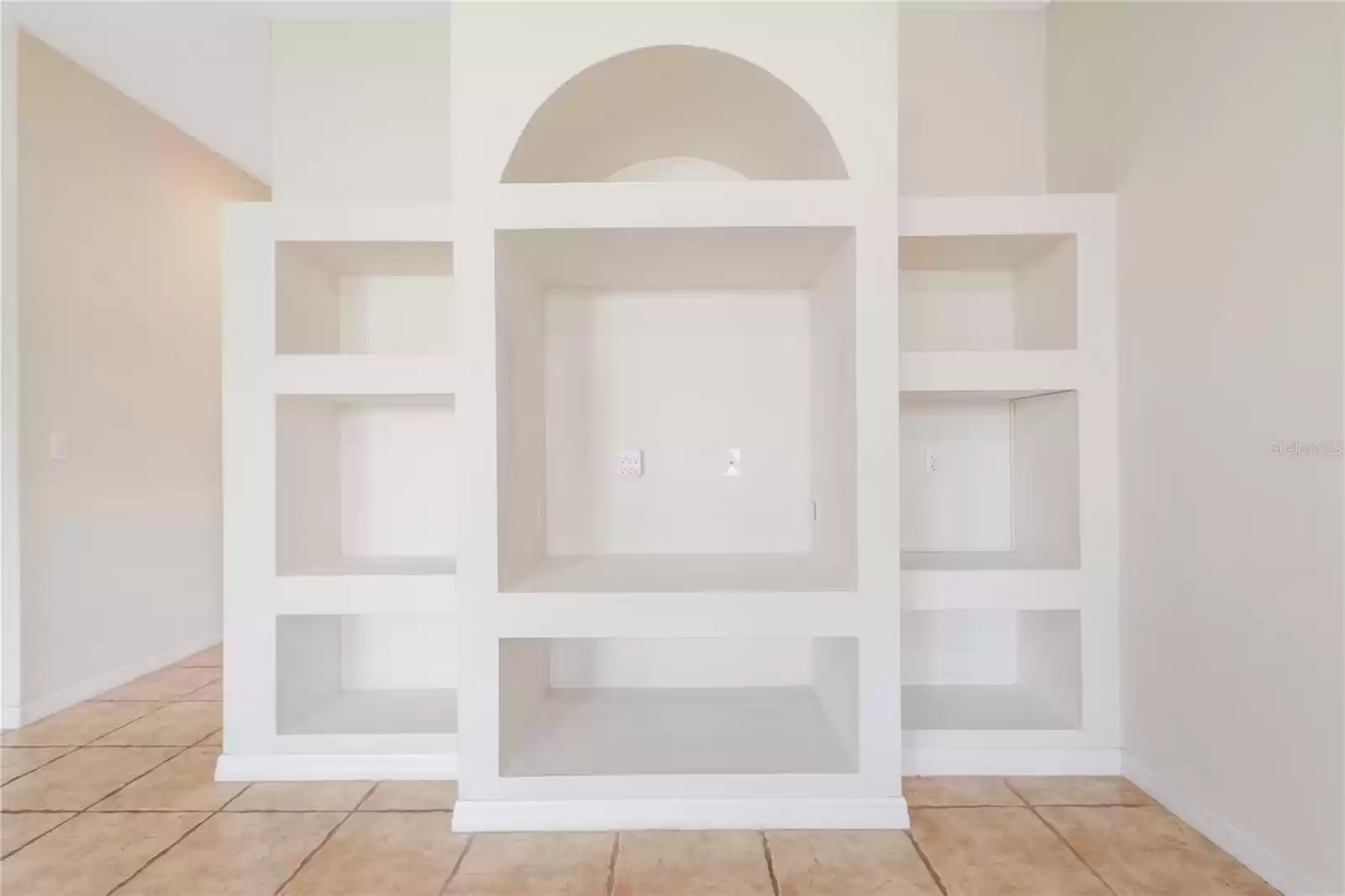 Shelving in the living room/family room