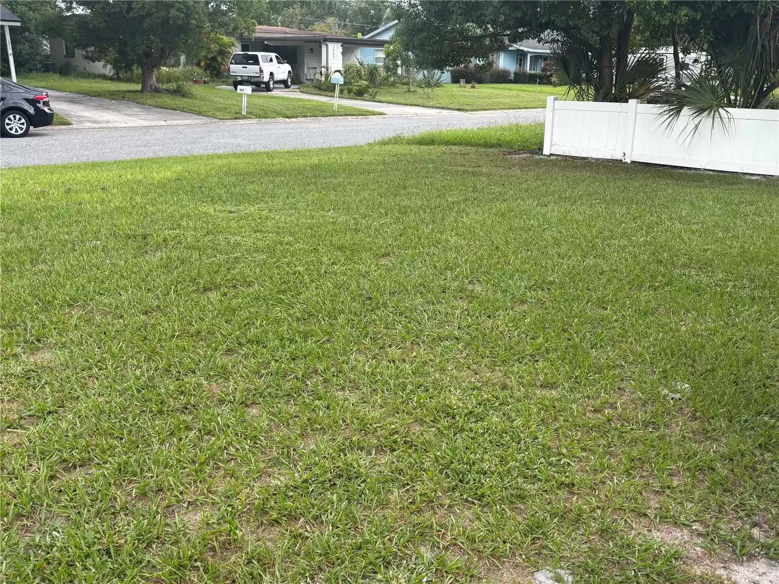 Partial view of the front yard