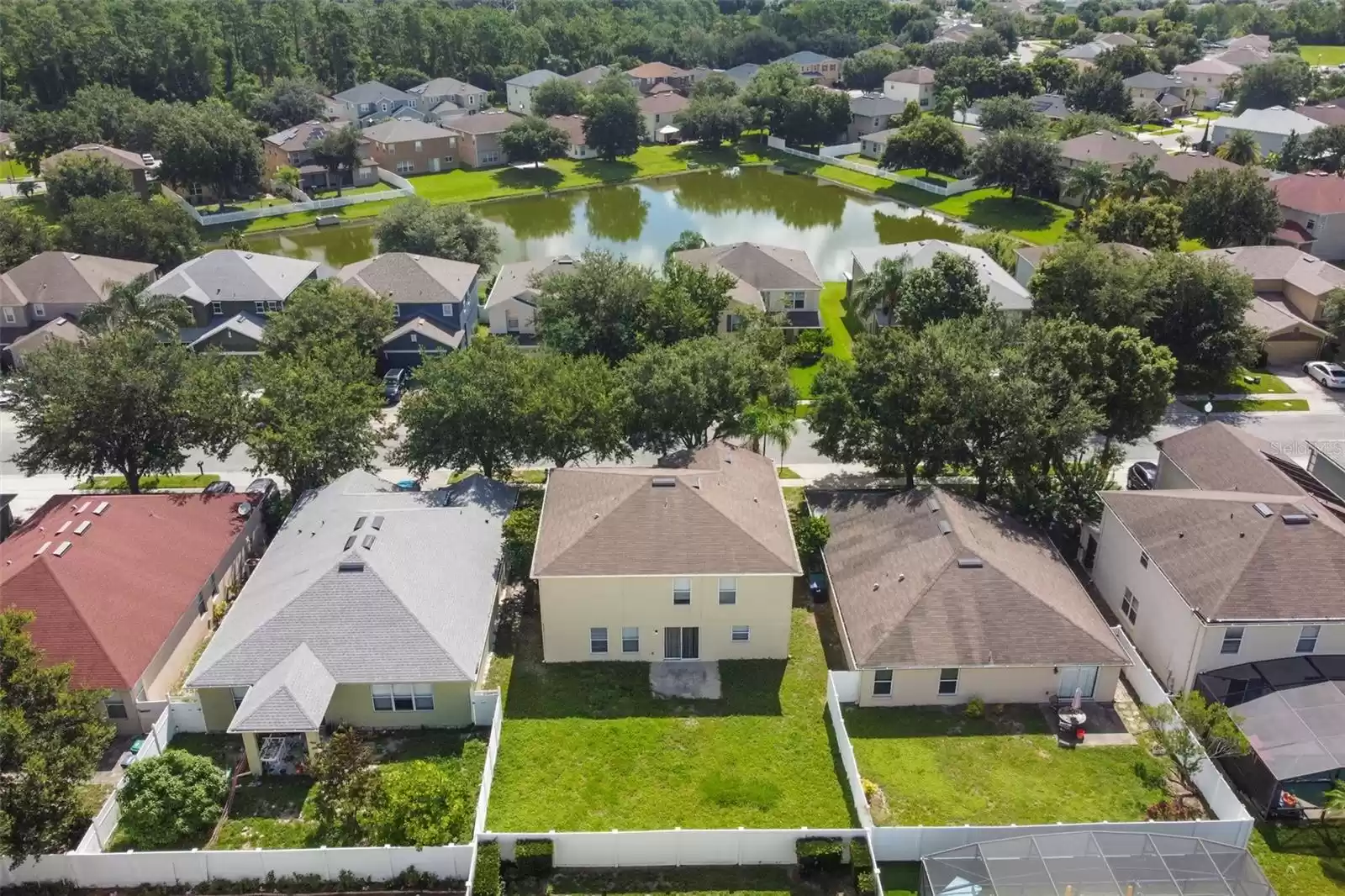 View of roof and backyard - approx. July 2022