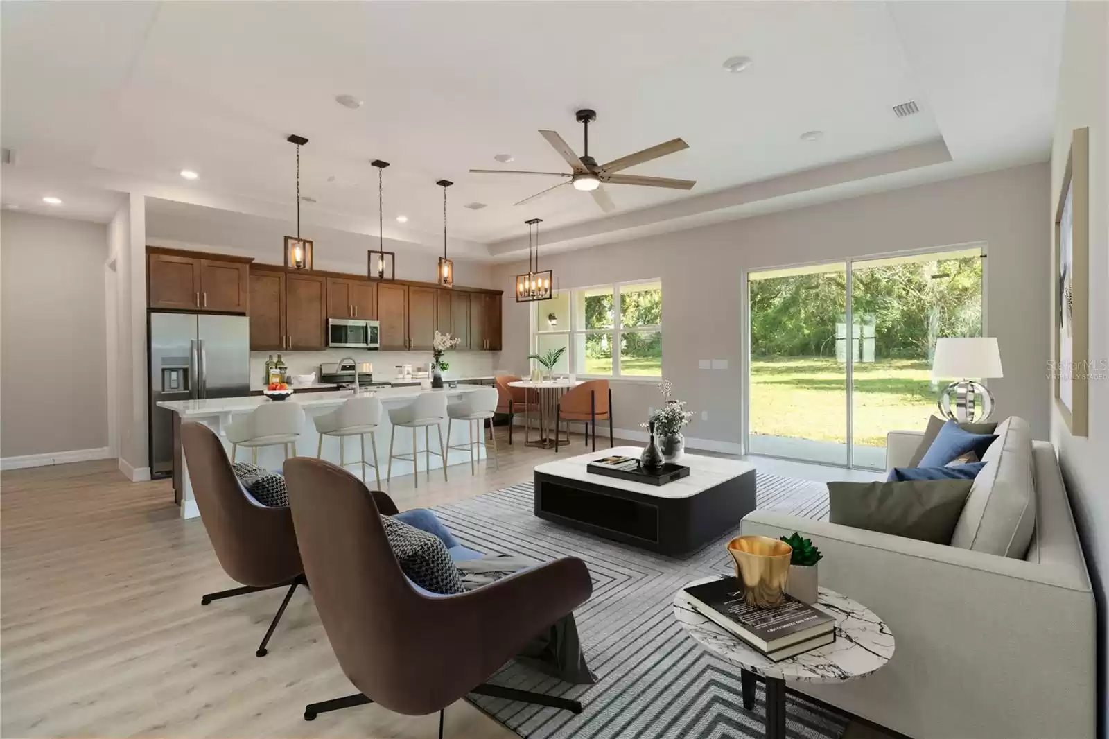 Virtually Staged - Open Great Room