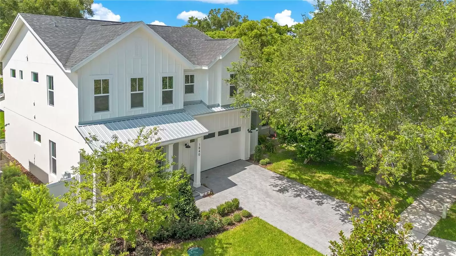 Elevated view of house