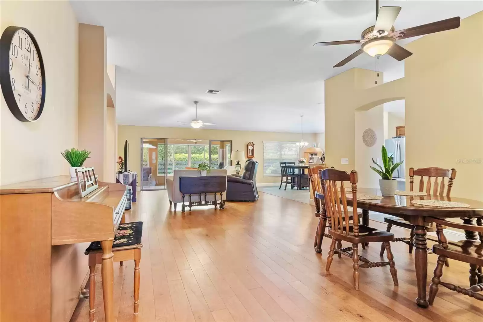 Open concept feels grand! Engineered hardwood floors and ceramic tile. NO CARPET in the home.