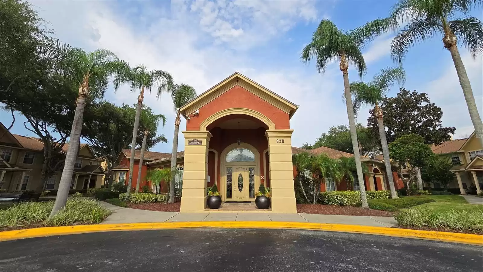 Club House and HOA Office. Pool in the back, and Gym to the right of front door.