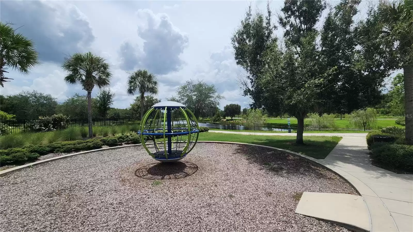 Playground right behind the home