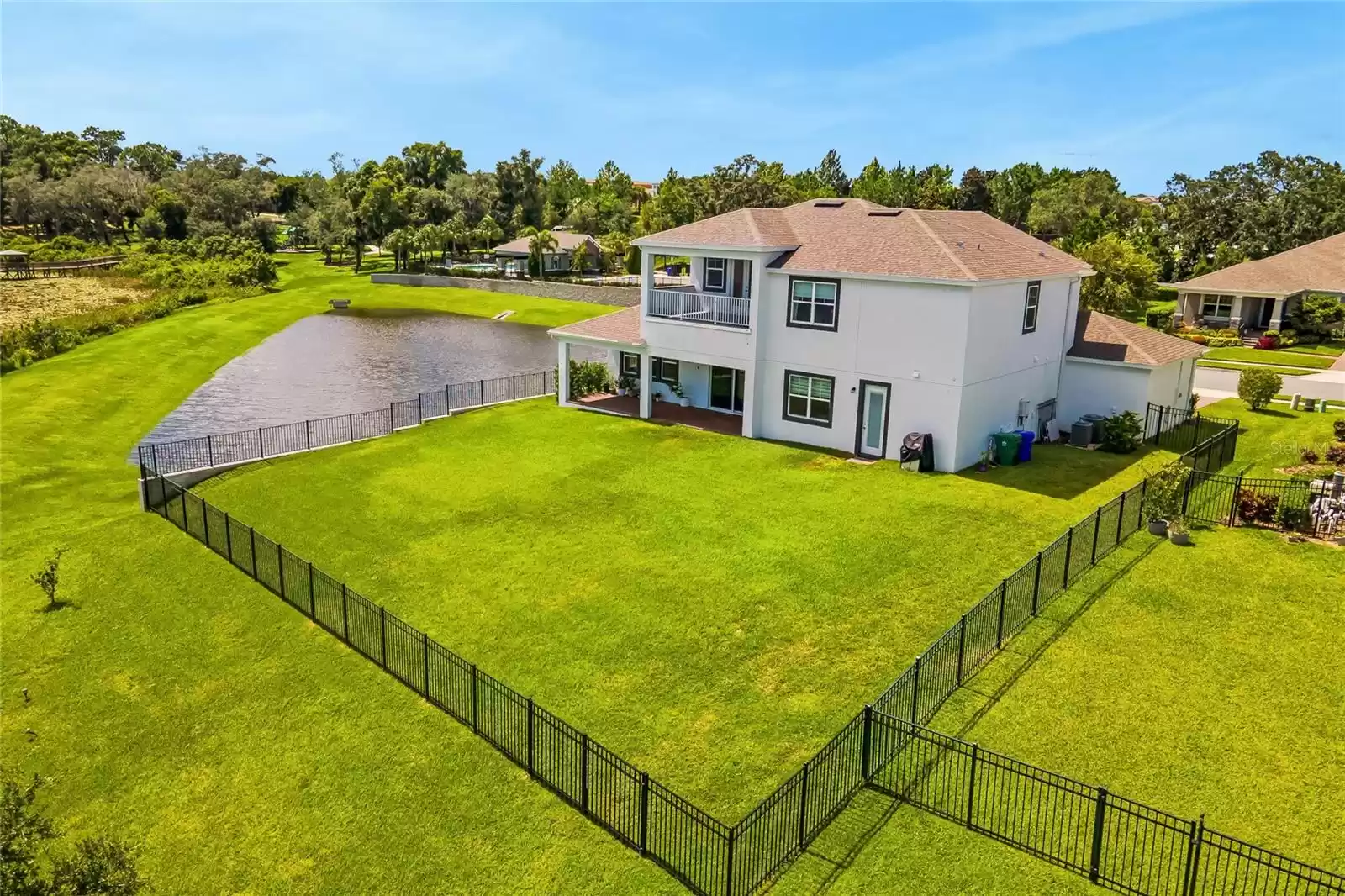 Beautiful fenced in backyard