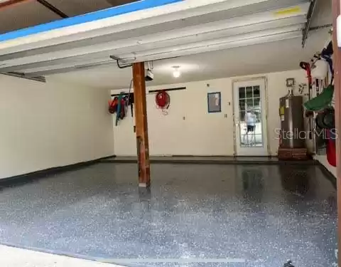 Garage floor had been finished.