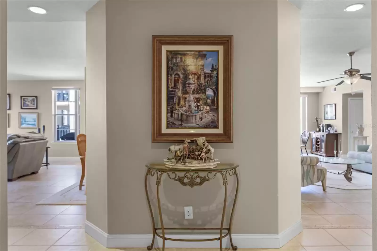 Upon entering to your right is the living and dining room to your left the family room.