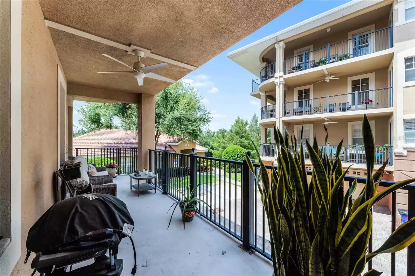 Enjoy stunning wrap-around balcony, perfect for relaxing while enjoying picturesque greenbelt views.