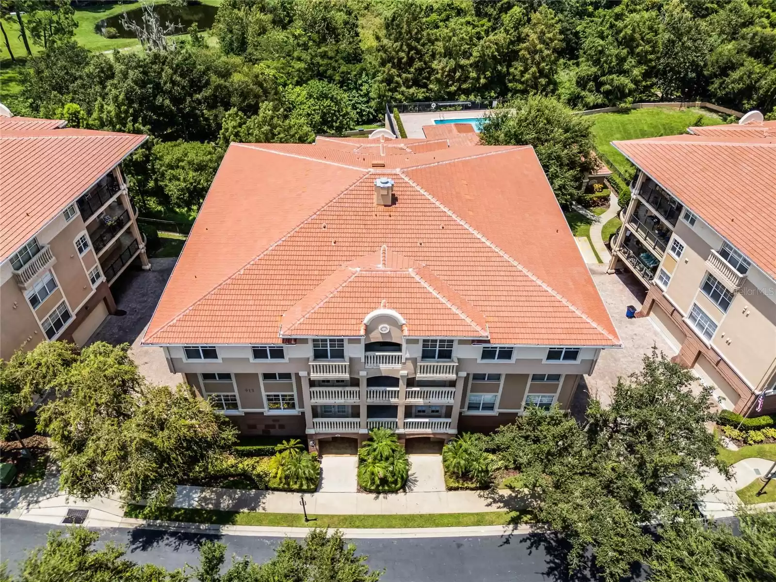 Aerial view of building two.