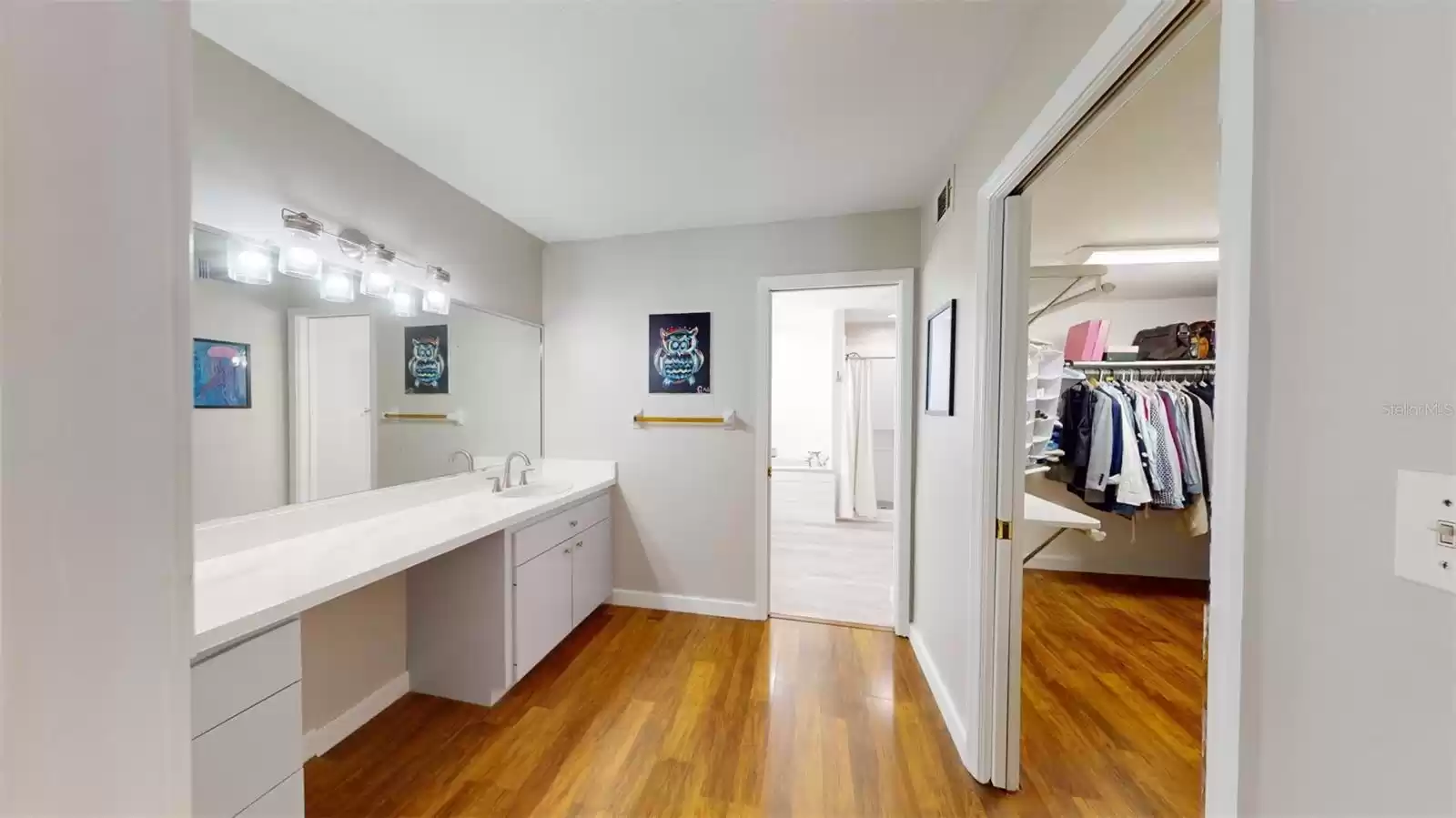 Master Bath on 1st floor and Master Closet